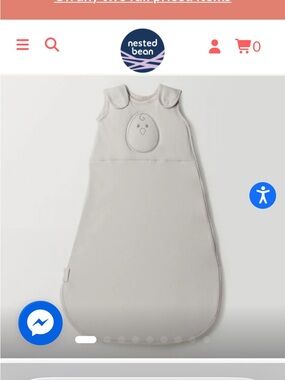 Nested Bean Cream Zen Sack Classic Sleep Sack